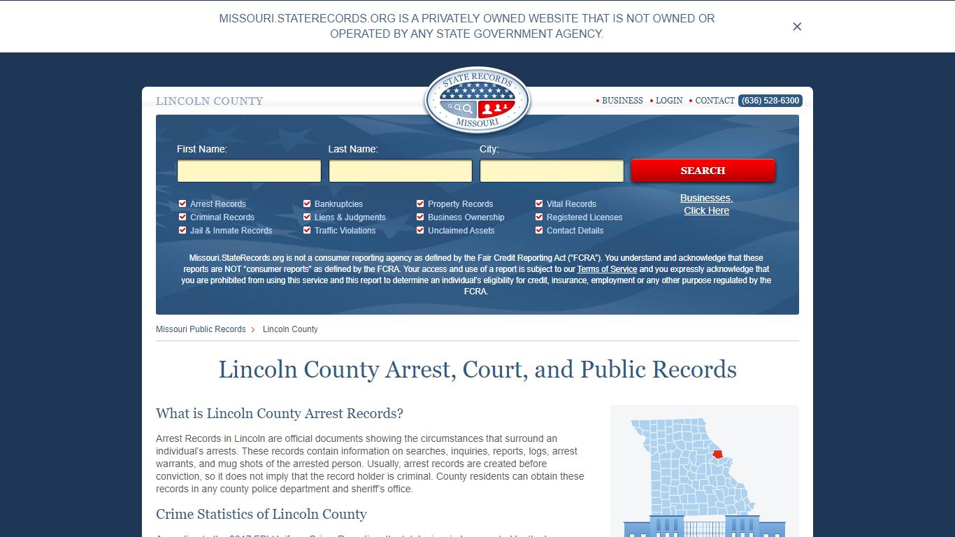 Lincoln County Arrest, Court, and Public Records
